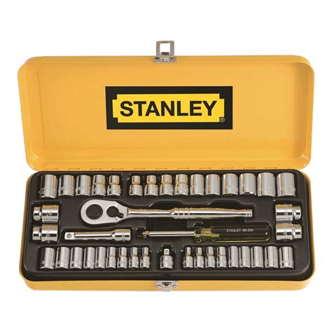 metal box stanley drive set 3 8 drive|3/8 in Drive Size, 20 Pieces, Socket Wrench Set.